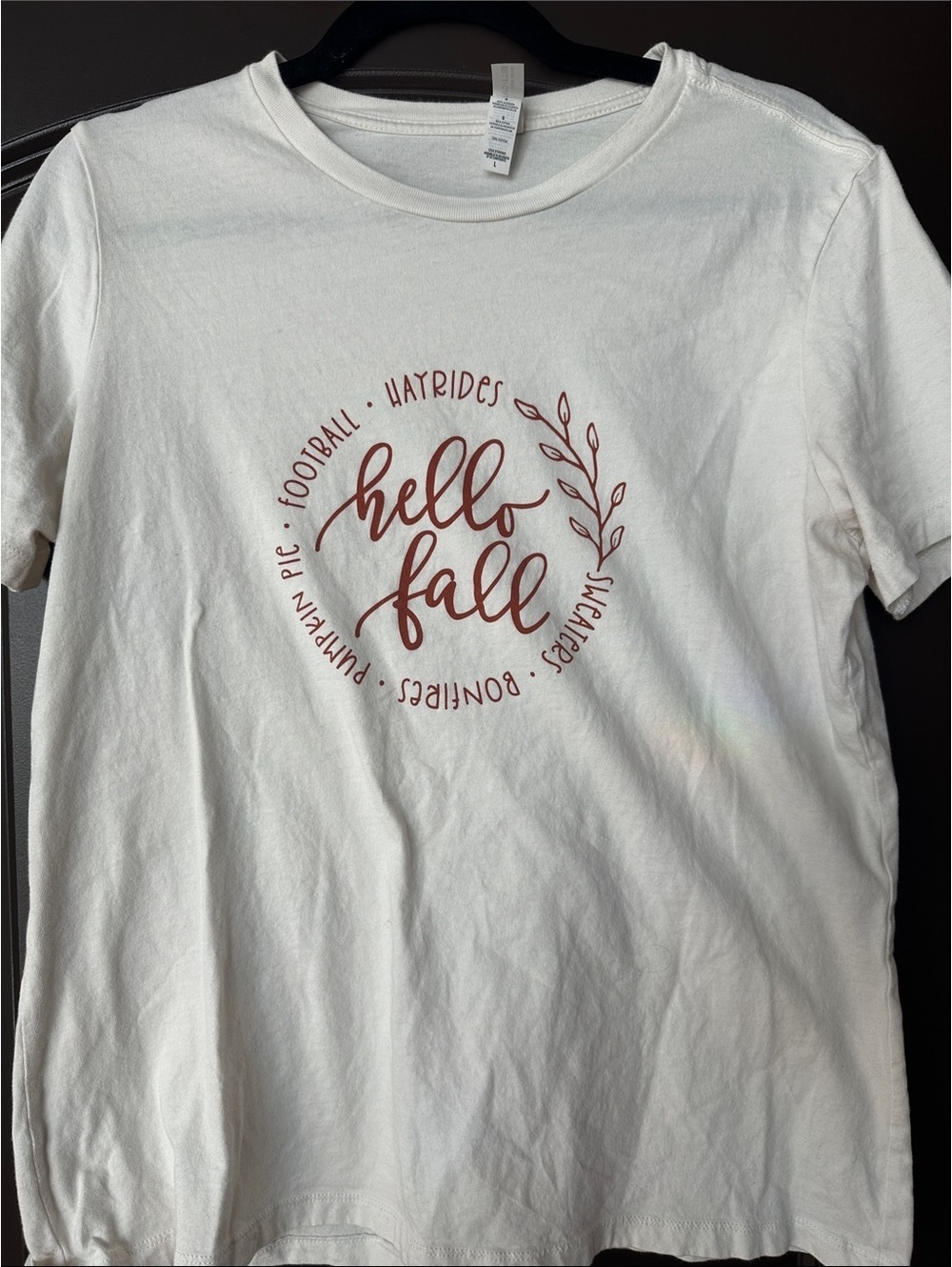 Hello Fall Graphic T-Shirt with Seasonal Print